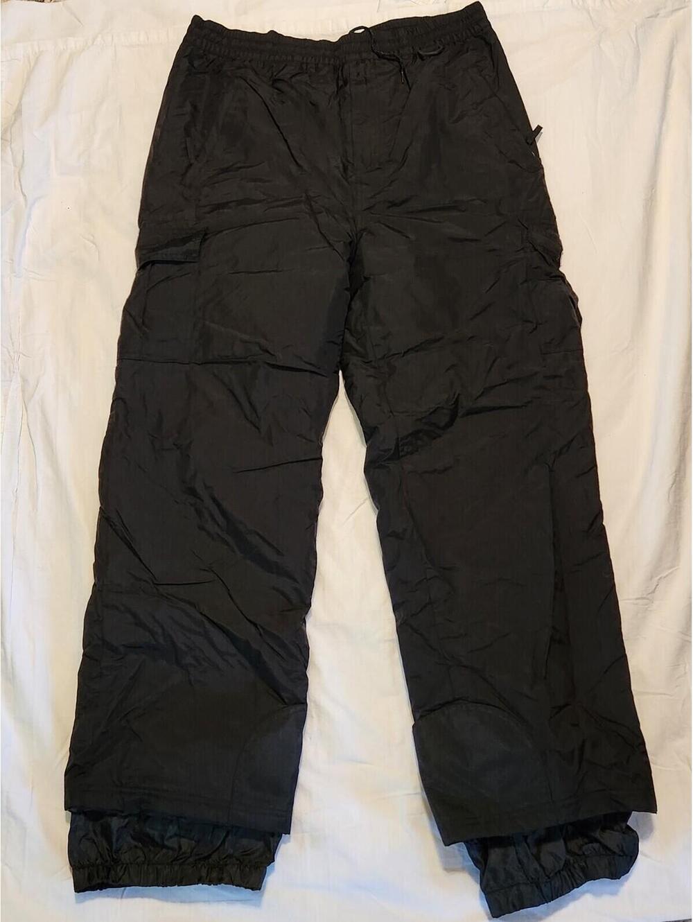 Men's Sport Essentials Ski Snow Pants Black Size XL With Pockets